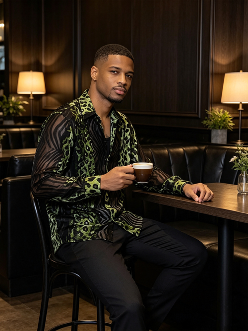 Trendy street gentleman shirt