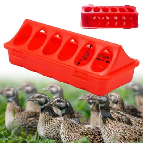Plastic Flip-Top Poultry Bird Feeder Anti-Waste Poultry Feeder for Chickens, Quails & Leghorns, Durable Farming Accessory