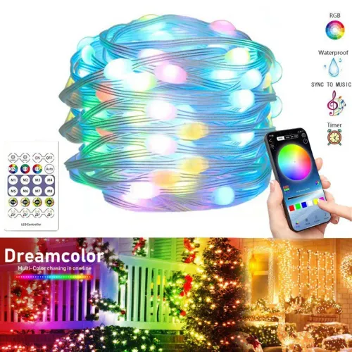 Voice-controlled USB light with Bluetooth remote control, colorful decoration, atmosphere modeling DIY