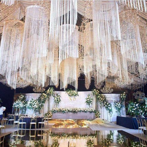 Silver thread flower door curtain（1m wide x 2m high）