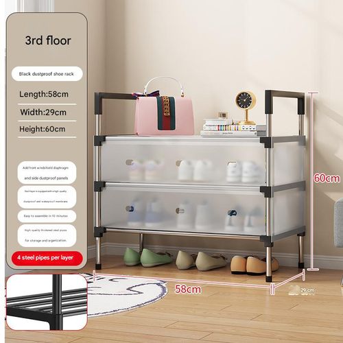 Space-saving multi-layer dustproof shoe rack, multiple layers available