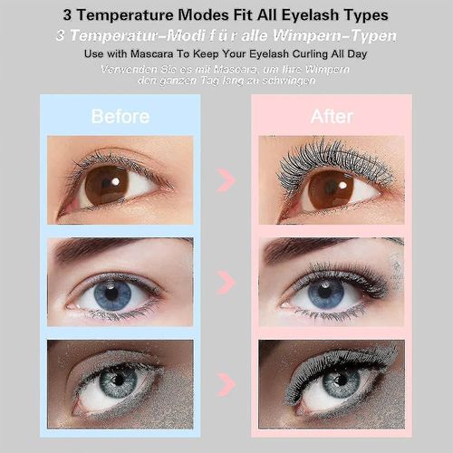 ✨The heated eyelash curler quickly curls your eyelashes.