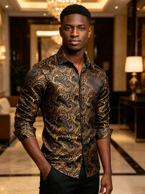 3D printed men's shirt black
