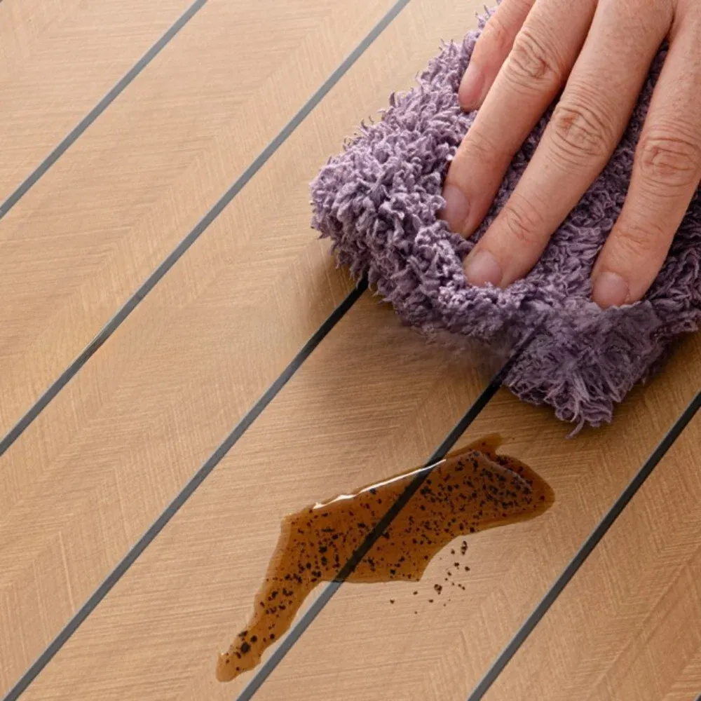 New Self-adhesive 3D Wall Sticker Moisture-proof PVC Wood Grain Sticker Waterproof Decorative Stripe Wall Tile Sticker Kitchen