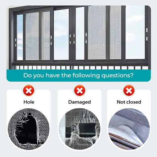 2pcs Self-Adhesive DIY Window Screen Repair Tape – Quick Fix for Holes & Tears, Easy No-Tool Repair