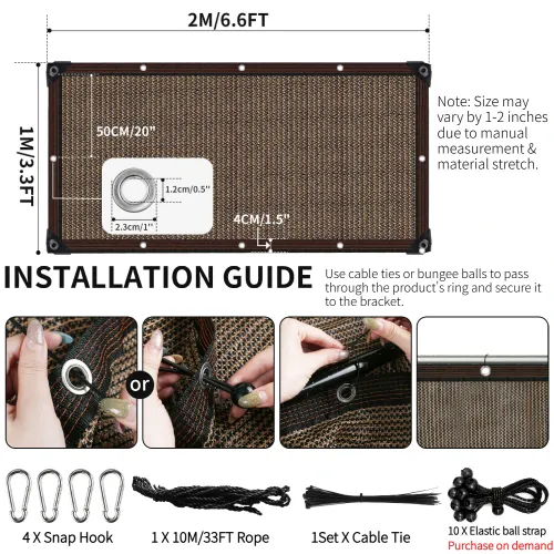 PE Sun Shade Net Anti-UV Canopy Heavy Duty Sunshade Sheet Cover with Grommet Multi UV Protection For Outdoor Terrace Plant Garde