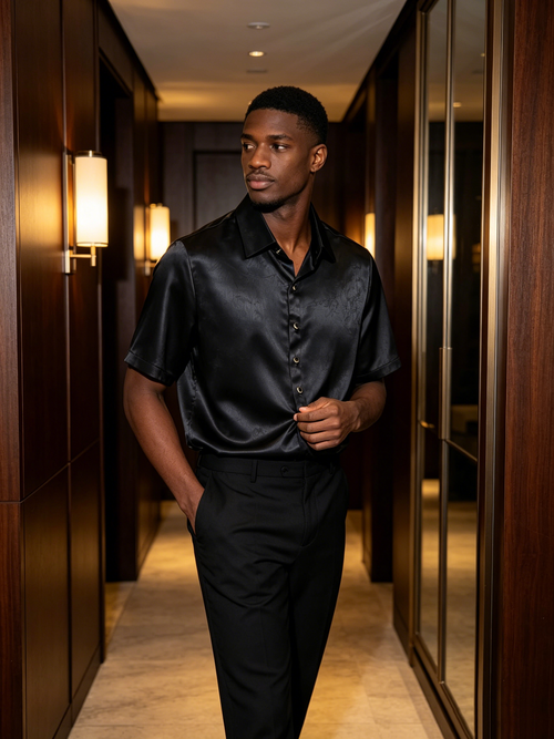 Advanced men's short sleeved shirt