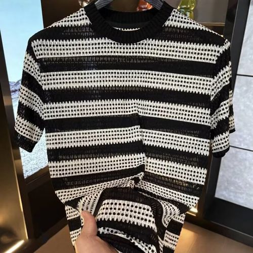 Men's striped short-sleeve T-shirt