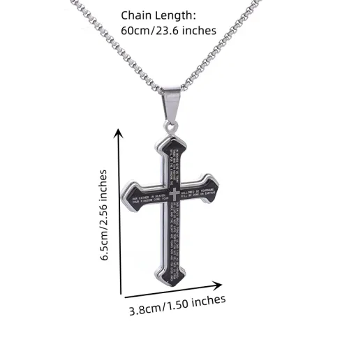 Classic cross pendant necklace