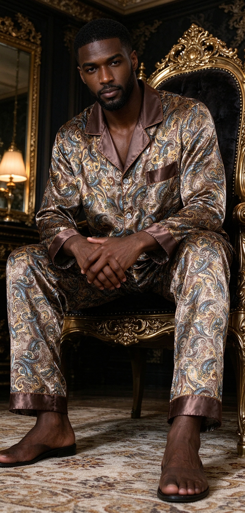 Ice silk men's two-piece set