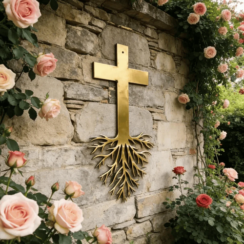 Retro-Wandkreuz mit