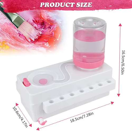 Paintbrush and Gouache Washer With Silicone Painting Mat