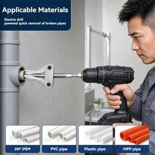 🔧 Electric Drill Pipe Thread Extractor Broken Nipple Remover for 1 2 3 4 and 1 Inch PPR PVC Water Pipes Plumbing Repair ⚙️