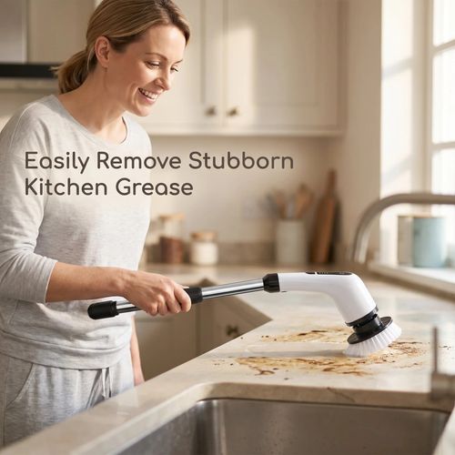 With a powerful 1300mAh battery delivering 50 minutes of continuous, high-intensity scrubbing and eight interchangeable brush heads, this tool helps you leave your bathroom sparkling clean—looking as pristine as a showroom. This is truly the last cleaning tool you will ever need to buy.