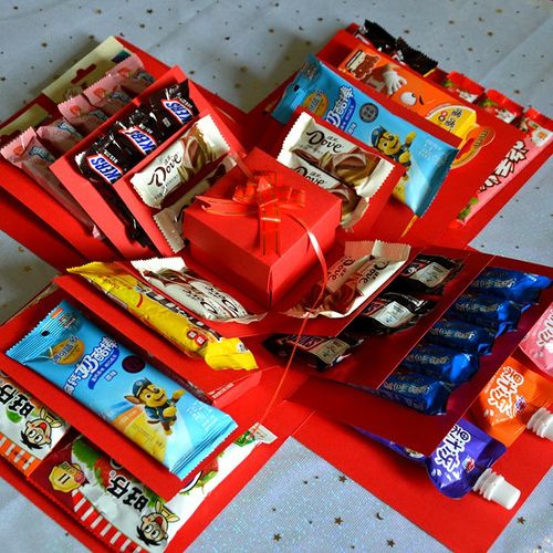 DIY Surprise Explosion Gift Box Kit  (Snacks not included, only the box)
