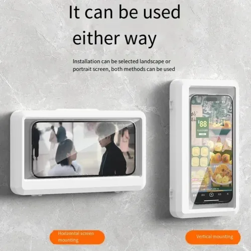 Waterproof Touch Screen Phone Case Stand Box For Shower Bracket Sealing Cellphone Holder New
