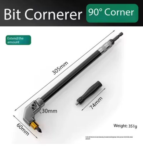 Universal Self-Locking Electric Screwdriver 90 Degree Double-Headed with Batch Head