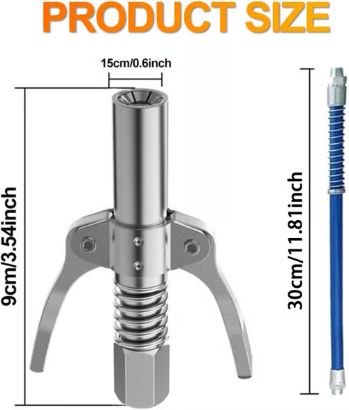 Double Handle High Pressure Quick Release Grease Coupler