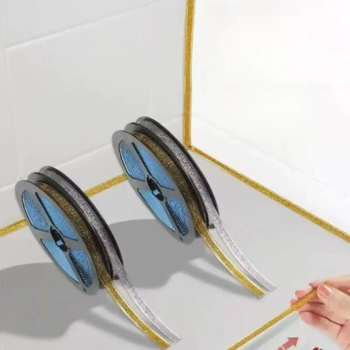 6M Ceramic Tile Gap Tape Kitchen Bathroom Waterproof Beautiful Seam Self-Adhesive Sticker Wall Floor Gap Line Decorative Strip