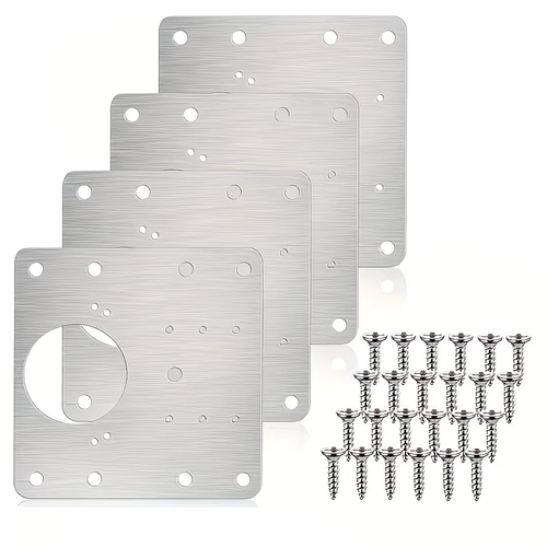 Cabinet Hinge Repair Plate with Screws