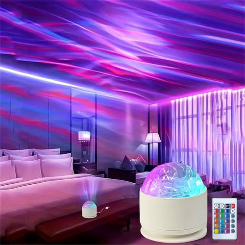 16-Color LED Projection Night Light (with Remote Control) – Decorative Ambient Projection Light for Parties suitable for Bar Parties, Bathrooms, and Bedrooms