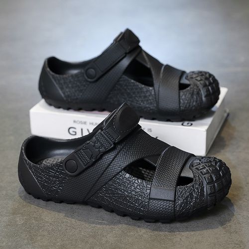 Men's Summer Fashionable Casual Breathable Comfortable Low Cut Slip-On EVA Sandals Foot Covering Slippers Slip-On Shoes