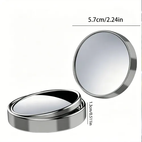 2pcs Car Blind Spot Mirror Small Round 360 Wide Angle Scratch Resistant Ultra Clear Convex Secure Parking SUV Truck Van