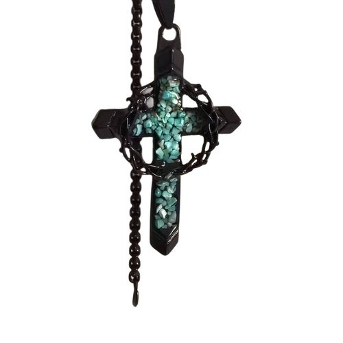 Dark Thorn Cross Necklace