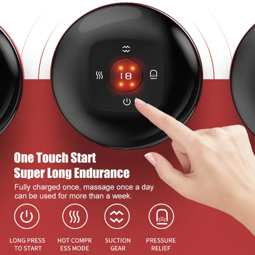 Intelligent Vacuum Cupping Massage Device Electric Heating Scraping Suction Cups Physical Fatigue Relieve Health Guasha Cans