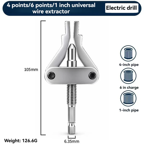 🔧 Electric Drill Pipe Thread Extractor Broken Nipple Remover for 1 2 3 4 and 1 Inch PPR PVC Water Pipes Plumbing Repair ⚙️