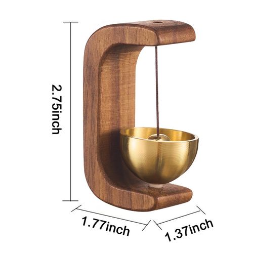 Dopamine-Style Magnetic Wooden Wind Chime Doorbell