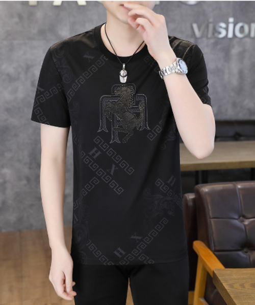 Men's Summer Fashion  Warhorse  Short-Sleeve Ice Silk T-Shirt
