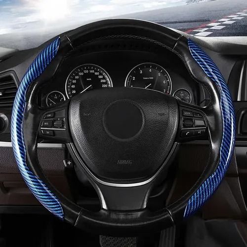 Laser Carbon Fiber Pattern Steering Wheel Cover