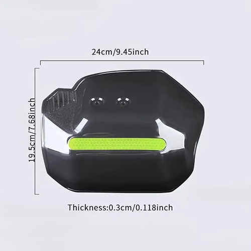 1 Pair of Universal Motorcycle Handguards - Waterproof & Windproof Handlebar Protectors with Reflective Strips