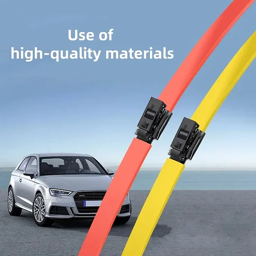 A Pair of Colourful Silent Windshield Wipers - Easy to install quick-release clip, Durable and Wear-resistant Stylish Design for Clear, Quiet Drives!