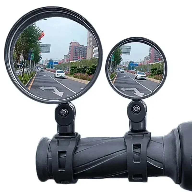 4PCS Bicycle Rearview Mirror 360 Degree Rotation Auxiliary Convex Mirror Handlebar Mount Cycling Bike Rear View Mirrors