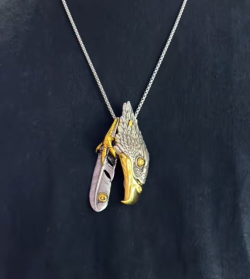 Damascus Eagle Necklace 🦅🔥