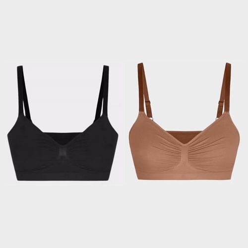 FeelinGirl Women's Wireless Sculpt Bra Comfort Bralettes No Underwire Unlined Cami Bra Seamless Tshirt Bras Sports Bra Bralette Basic Comfortable Fit Womenswear Everyday Up to 44DD