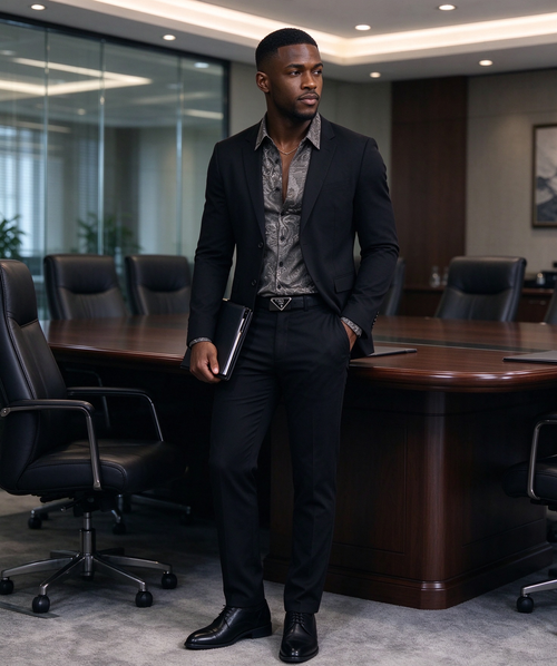 New faux-layered style jacket a versatile, trendy, long-sleeved piece suitable for business-casual wear.