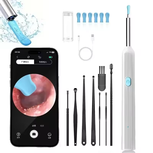 Visual Ear Wax Cleaner with Camera Safe Earwax Removal Endoscope with 5M Camera Luminous Otoscope Ear Cleaning Tools Ear Care