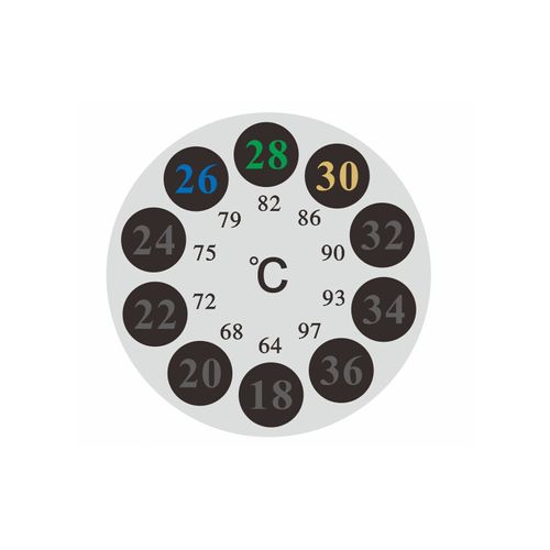 10Pcs Round Adhesive Color Changing Thermometers