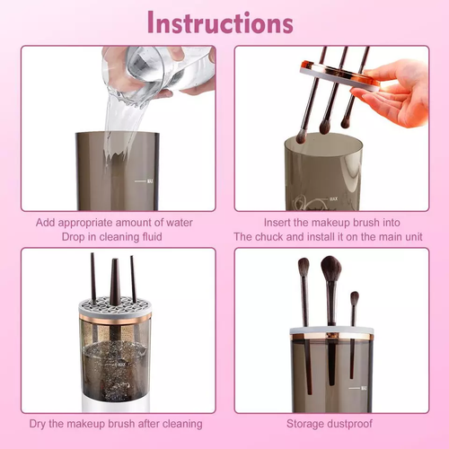 Electric makeup brush cleaner