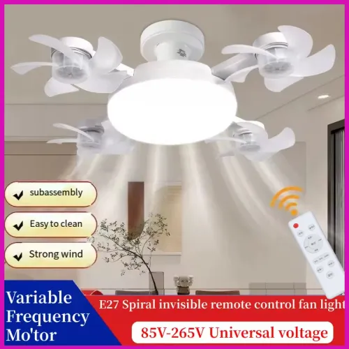 Creative Drone Ceiling Lamp Electric Fan With Light Remote Control E27 Simple Quiet Restaurant Fans For Bedroom Home Decor Light