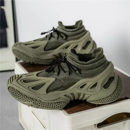 Men's shoes new breathable mesh sports shoes trendy one foot casual thick soled sports shoes dad shoes