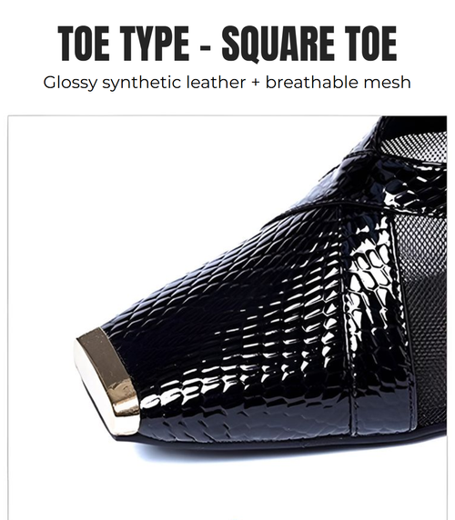 Square-toed half-slip sandals BLACK Soft sole and soft upper