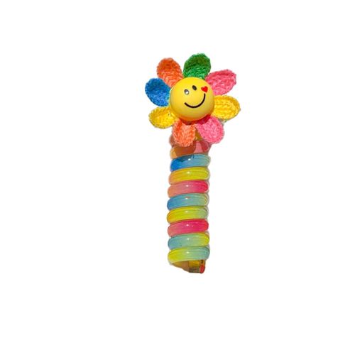 Cute Heart Shape Elastic Rubber Bands for Women Girls Telephone Wire Hair Ties Loop Spiral Spool Ponytail Accessories