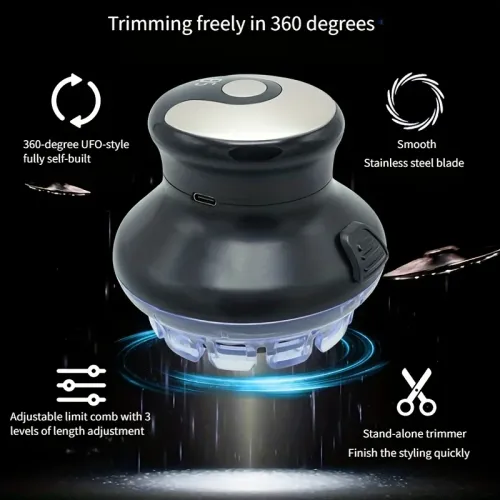 Electric Hair Clipper LED Display Rechargeable Cordless Hair Trimmer 360 Degree Flexible Blades