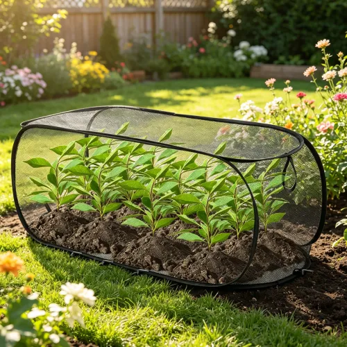 2pcs Pop Up Garden Mesh Plant Cover Seedlings Large Vegetable Supplies Indoor Gardening