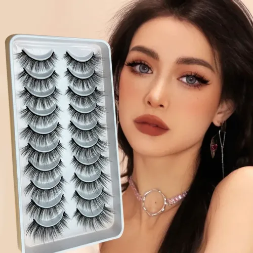 Natural Long 3D Mink False Eyelashes Short Long Eyelashes Makeup Kit Mink Lashes Extension Eye Lashes Customized Wholesale
