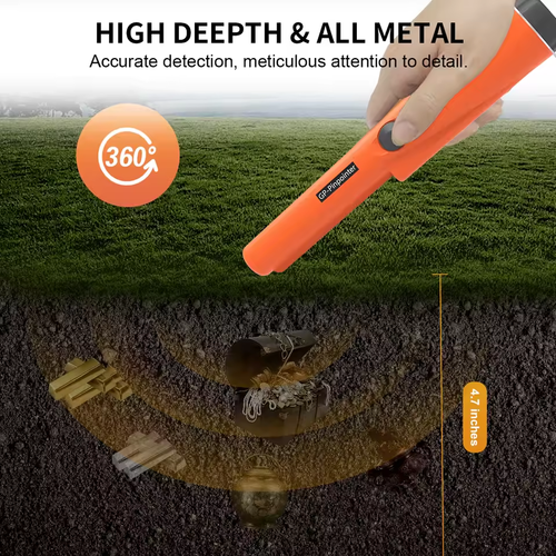 Treasure Hunter Handheld Metal Detector Pinpointer Pointer Probe Anti-scratch Metal Pinpointing Waterproof 360 Degree Scan